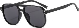 Generic Mens Large Frame Outdoor Sunglasses Womens Sports Vacation Driving Sun Glasses(Black)
