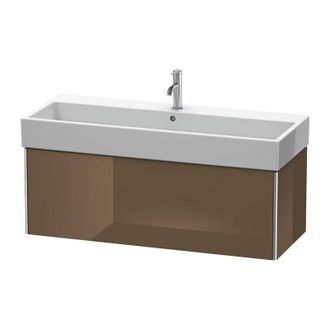 Duravit Duravit Xsquare Vanity Unidad De Pared 118.4x 46.0 Cm, 1 Extra&iacute;ble, Para Lavabo Vero Air 235012, Color (frente/cuerpo): Marr&oacute;n Oliva Laca Alto Brillo 