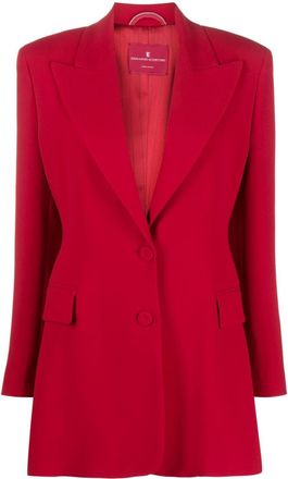 Ermanno Scervino single-breasted peak-lapels blazer - women - Viscose/Elastane/Viscose/Acetate - 38 - Red