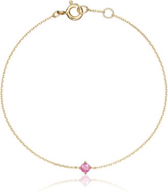 Lily & Roo Gold Small Birthstone Pendant Bracelet