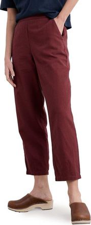 Seasalt Cornwall Vow Cave Organic Cotton Crop Tapered Pants in Forest Garden Dark Cinnamon at Nordstrom, Size 12 Us