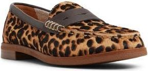 Sperry Top-Sider Seaport Genuine Calf Hair Penny Loafer in Brown Primary - Multi at Nordstrom Rack, Size 6.5