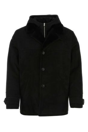 Prada Mens Black Shearling Jacket Sheepskin - Size EU 48 (Mens)