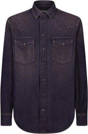 Dondup Hombre, Camisas, Negro, Talla: S