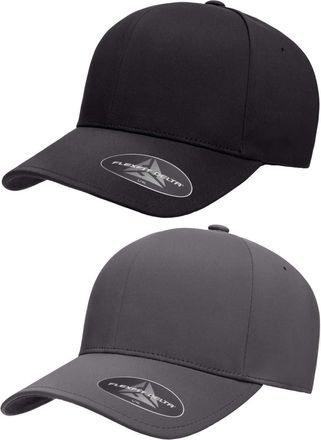 Flexfit Mens Delta Seamless Cap, 2-Pack, 2pk Black & Dark Gray, Large-X-Large