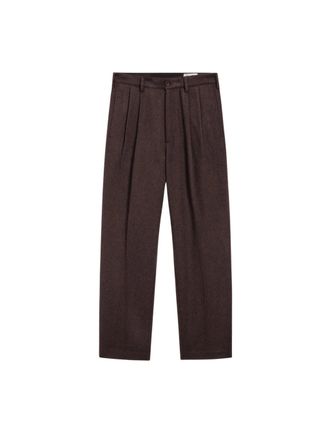 Pence Santos Marron Glac&eacute; Wool Flannel Chinos
