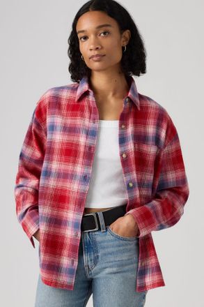 Levi's Nash Flannel Shirt - Donna - XL - Rosso / Locryn Plaid Emboldened Flannel