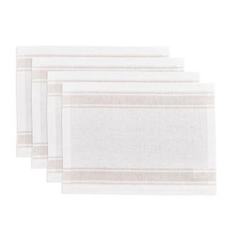 Solino Home Linen Placemats - Country Stripe in White at Nordstrom, Size Medium