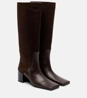 Alaia 55 leather knee-high boots