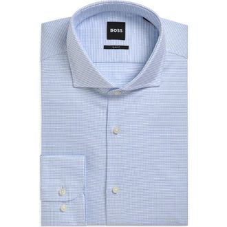 BOSS P-Hank Slim Fit Dress Shirt in Light Pastel/blue at Nordstrom, Size 15.5 - R
