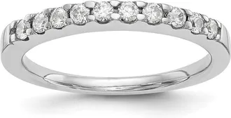 Diamond2Deal 14k White Gold Lab Grown Diamond Wedding Band Ring 0.3Ct Clarity- VS Color- G-H