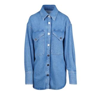 Dondup Denim Shirts, female, Blue, Size: XS Camicia Over