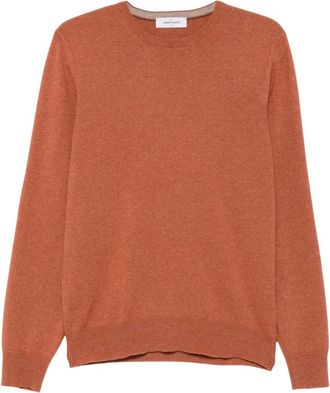 Gran Sasso Truien & Vesten, Heren, Oranje, XL, Paricollo Ronde Hals Breiwerk