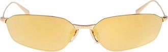 Balenciaga Occhiali da sole Ely esagonali - Oro