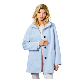Junge Single-Breasted Coats, female, Blue, Size: 3XL Single-Breasted Coats