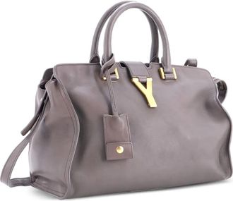 Saint Laurent Classic Y Cabas kleine leren boekentas - Grijs