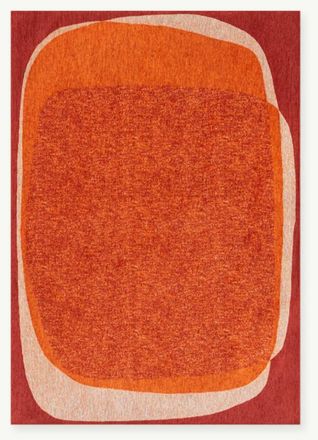 Novatrend Alfombra moderna tejida plana naranja 200x280 cm