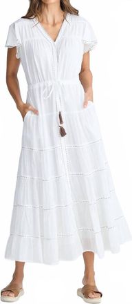 Holiday Delilah V-Neck Dress In White