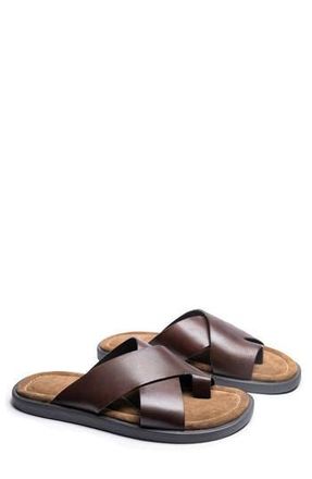 Tailorbyrd Hampton Leather Sandal in Dark Brown at Nordstrom Rack, Size 11