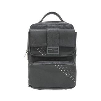 Fendi Selleria Silver Leather Backpack (Pre-Owned)
