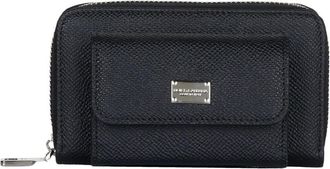 Dolce & Gabbana Compacte Portemonnee - Heren - Accessoires - Zwart - Maat: ONE Size Leer