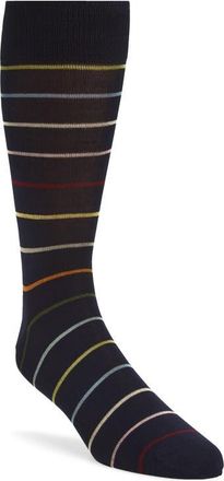 Paul Smith Keith Stripe Dress Socks in Navy at Nordstrom