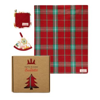 FATTO IN CASA da Benedetta Set presine e strofinaccio Fatto in casa da Benedetta rosso tartan
