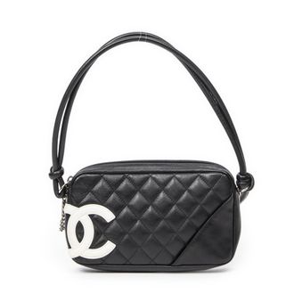 Chanel Pre-owned Womens Cambon Ligne Pochette Shoulder Bag - Black - One Size