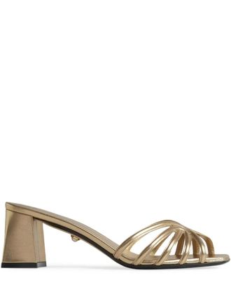 Alevì leather sandals - women - Calf Leather/Calf Leather/Calf Leather - 37 - Gold