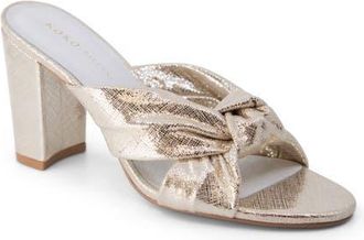 Koko + Palenki Paxton Slide Sandal in Gold Metallic Buff at Nordstrom, Size 6.5