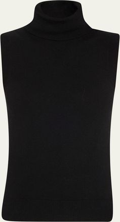 Michael Kors Sleeveless Cashmere Turtleneck