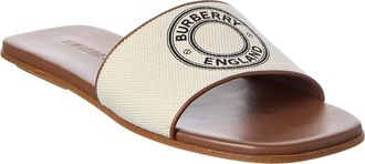 Burberry Canvas & Leather Sandal