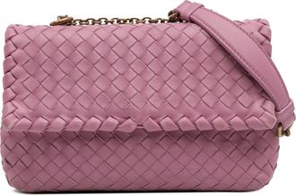 Bottega Veneta Womens Pre-owned Baby Nappa Intrecciato Olimpia Crossbody - Purple Leather - One Size
