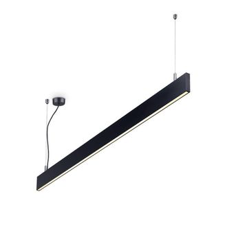 Netlighting Linus Integrated LED Indoor Linear Ceiling Pendant Lamp 1 Light Black 3000K