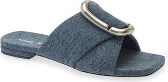 Marc Jacobs The Pop J Marc Slide Sandal in Medium Wash Indigo at Nordstrom, Size 39