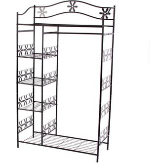 Hhg Appendiabiti guardaroba scaffale portaoggetti moderno 43x100x172cm