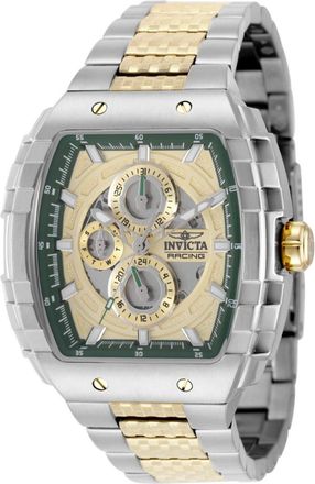 Invicta S1 Rally 50236 Herenhorloge - Quartz Uurwerk - Roestvrij Staal met Gouden Wijzerplaat - 47 mm