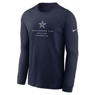 Nike Dallas Cowboys Team Issue Nike Mens Dri-FIT NFL Long-Sleeve T-Shirt in Blue | 02EW41S7RD-ZSZ