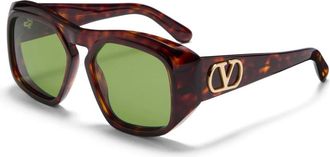 Valentino Vls 179 B Zonnebrillen - Dames - Zonnebrillen - Bruin - 55 MM - Accessoires