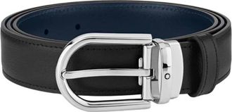Montblanc Horseshoe Buckle Reversible Leather Belt