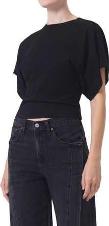 A Gold E Britt Cotton Jersey T-Shirt in Black at Nordstrom, Size X-Small