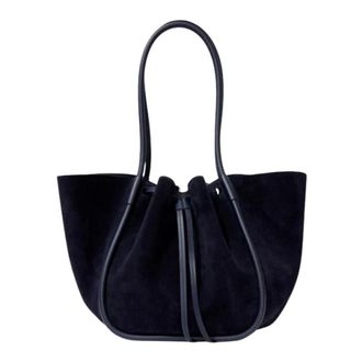 Proenza Schouler Tote Bags, female, Blue, Size: ONE SIZE Large Ruched Tote