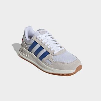 adidas Sneaker ADIDAS SPORTSWEAR RUN 84, Herren, Gr. 42,5, weiss (cloud wei&szlig;, royal blau, grau one), Leder, Synthetik, Textil, Schuhe Sneaker, inspiriert vom
