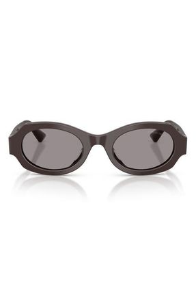 A|X Armani Exchange 49mm Irregular Oval Sunglasses in Purple /Grey at Nordstrom