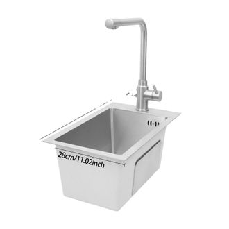 OEM Fregadero De Acero Inoxidable, Instalaci&oacute;n Bajo Encimera, Dise&ntilde;o Duradero, Color Plata