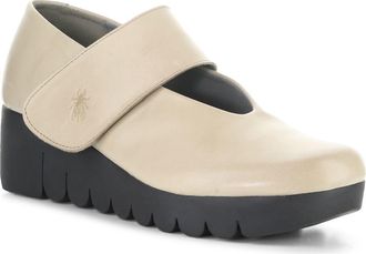 FLY London Vari Mary Jane Platform Wedge Pump in Taupe at Nordstrom, Size 10-10.5Us