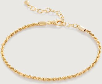Monica Vinader Gold Rope Chain Bracelet