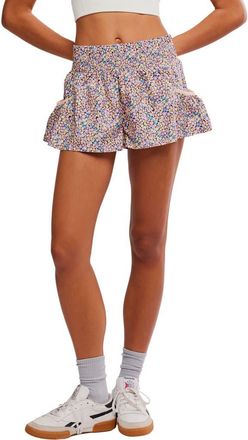 Free People FP Movement Get Your Flirt On Shorts in Ditsy Peach Combo at Nordstrom Rack, Size X-Small