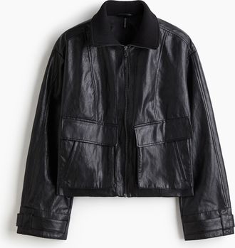H&M Fliegerjacke - Schwarz