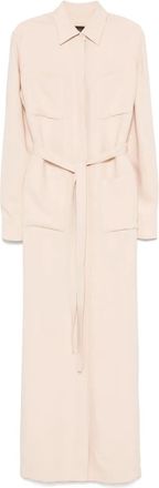 Brioni Abito in seta con cintura - Toni neutri